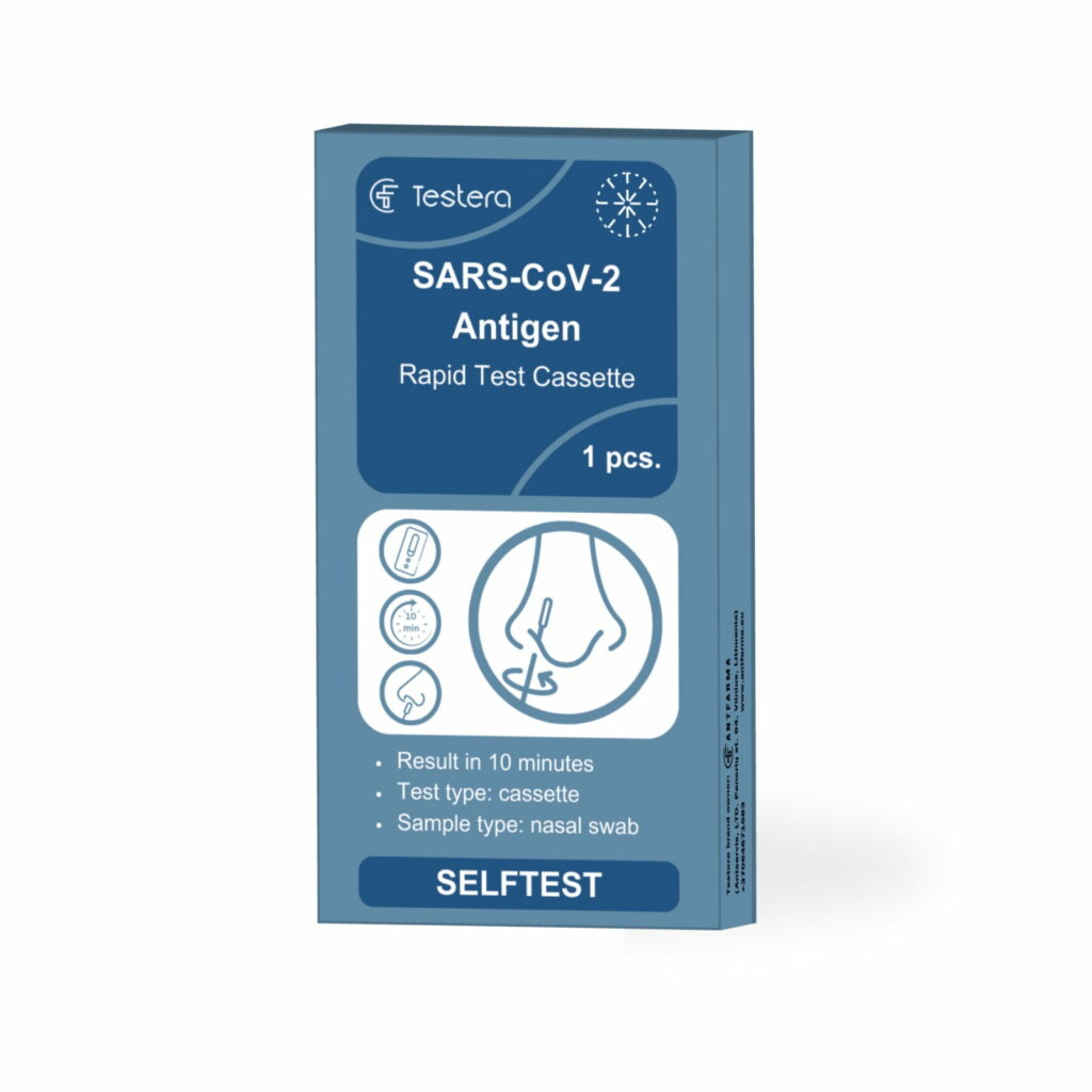 SARS-CoV-2 antigēna ātrais tests (no deguna uztriepes)